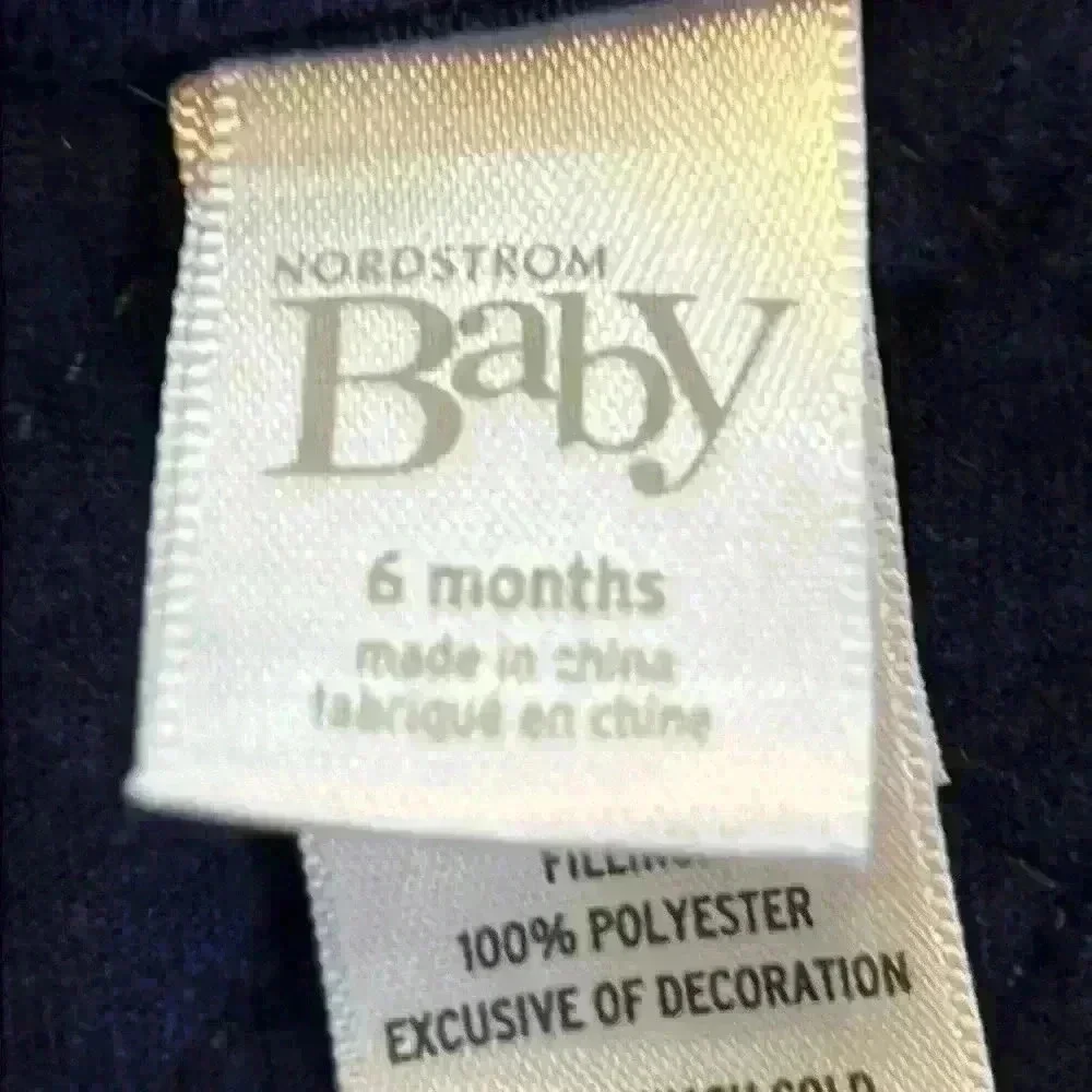 Lot (2) Nordstrom Baby/Carters Baby Snowsuits One Piece Sz 6 months Blue/White